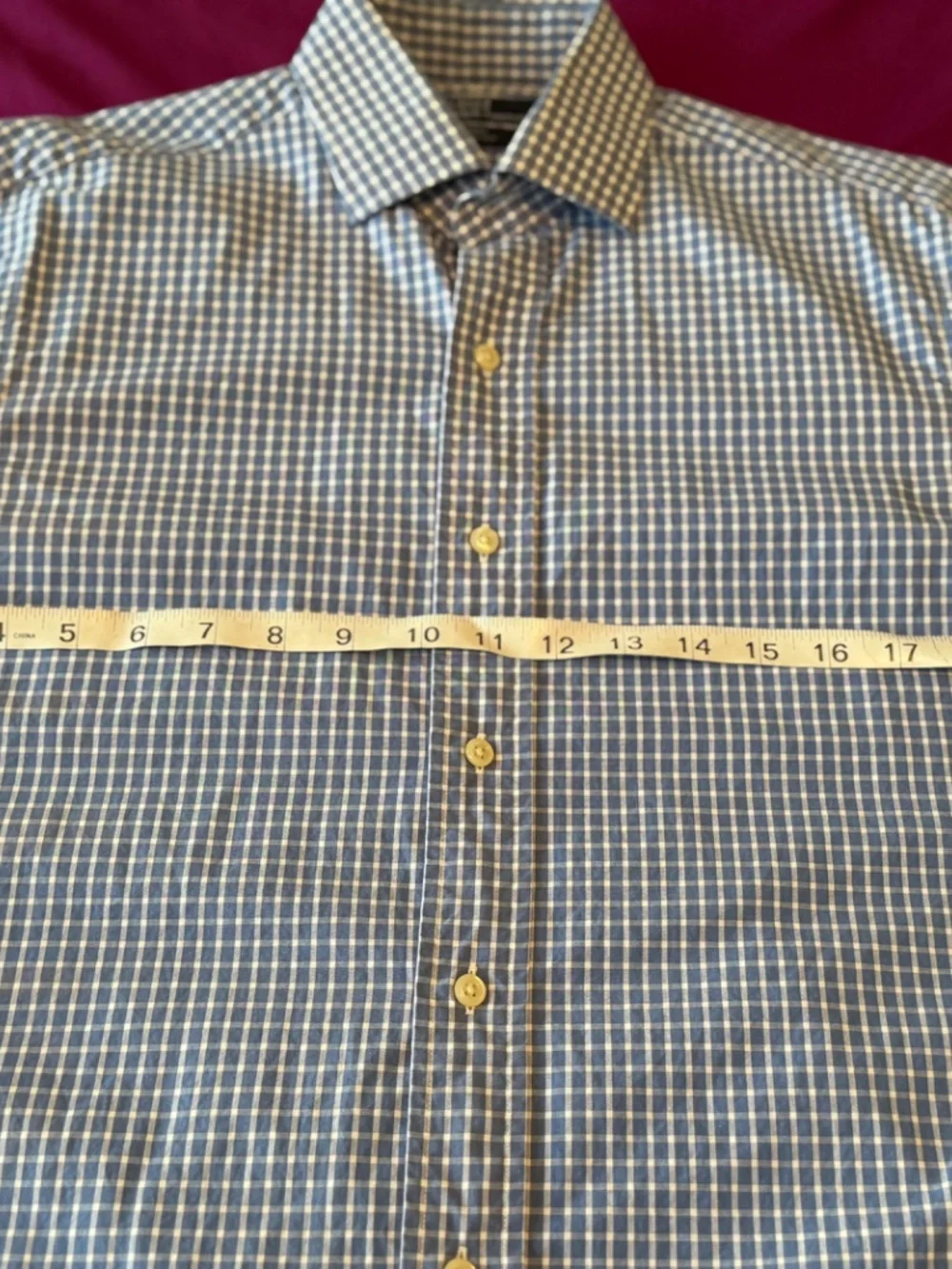 Polo Ralph Lauren Regent Classic Fit Gingham Dress Shirt French Cuffs 15 33